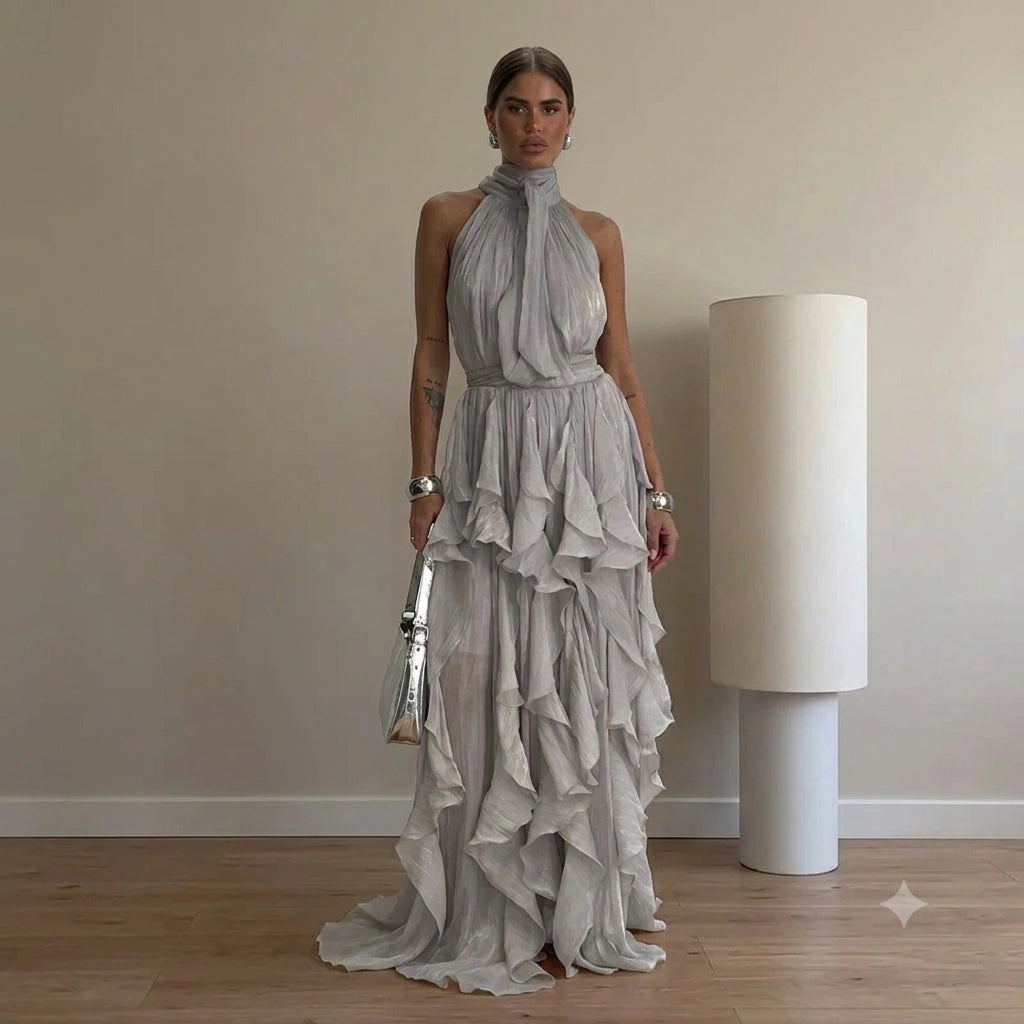 Cascade Ruffle Gown