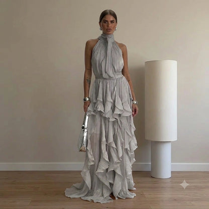 Cascade Ruffle Gown