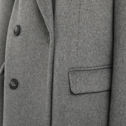 Wool-Blend Double-Breasted Blazer Coat