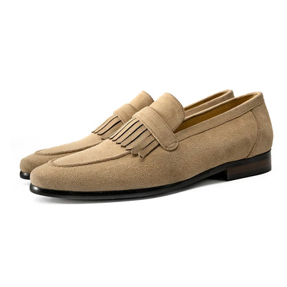 Fringe Suede Slip-Ons