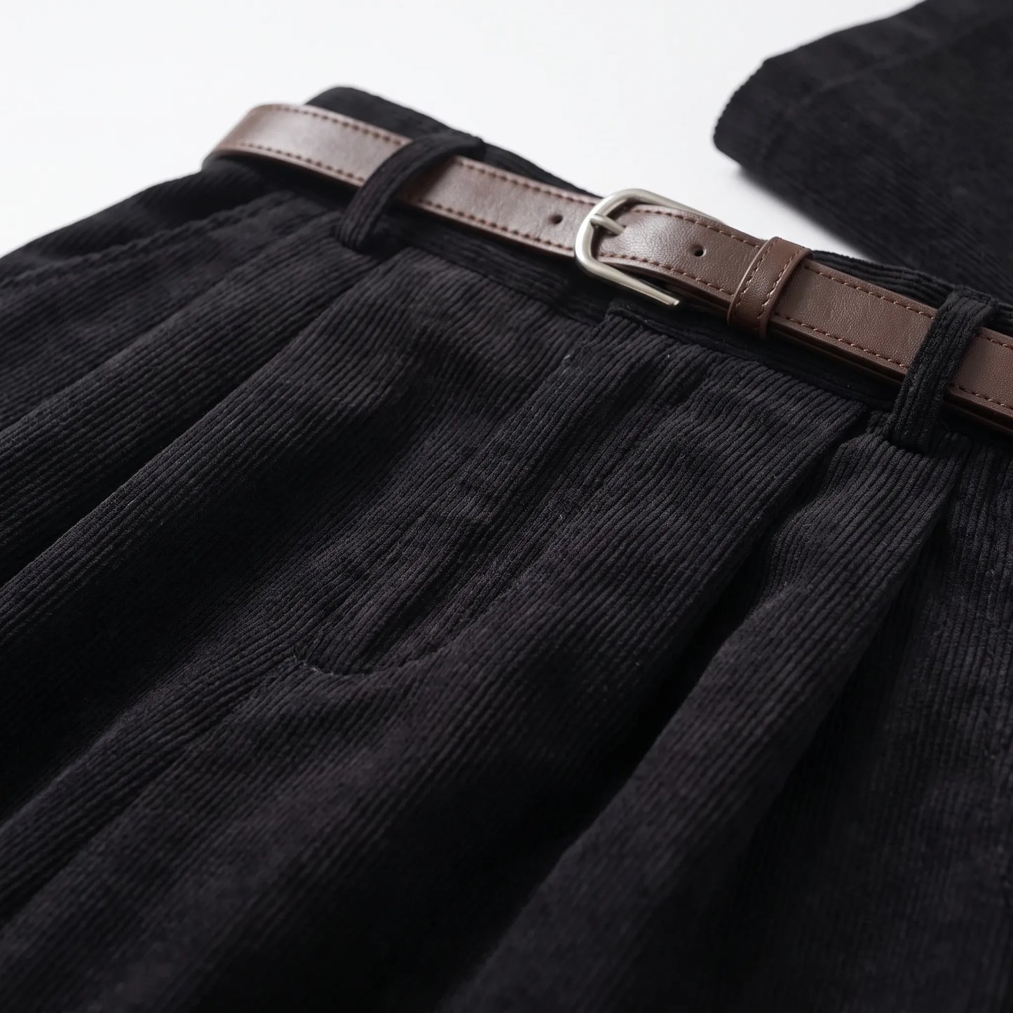 High Waist A Line Midi Skirt