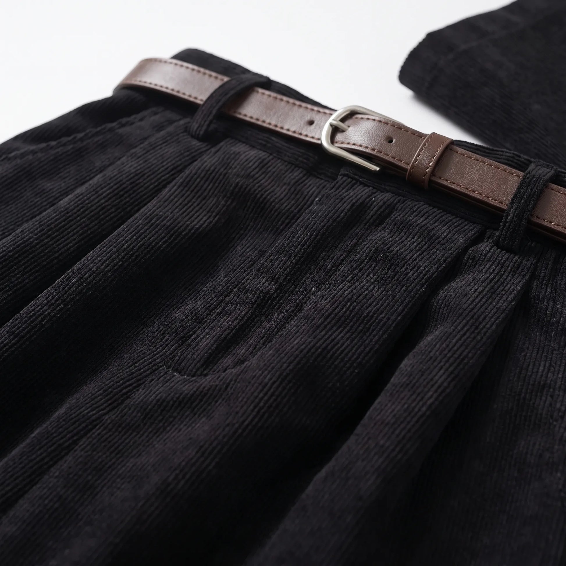 High Waist A Line Midi Skirt