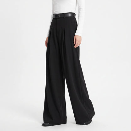 High Waist Wide Leg Trouser Pants