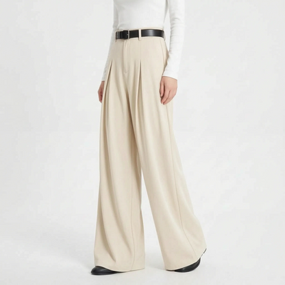 High Waist Wide Leg Trouser Pants