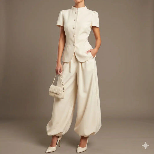 Structured Peplum Tailored Set