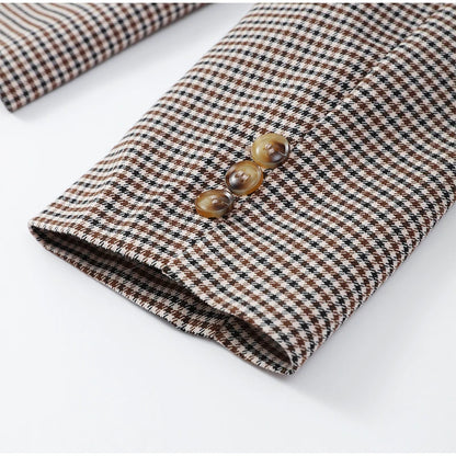 Plaid Oversized Blazer And Short Suit Set