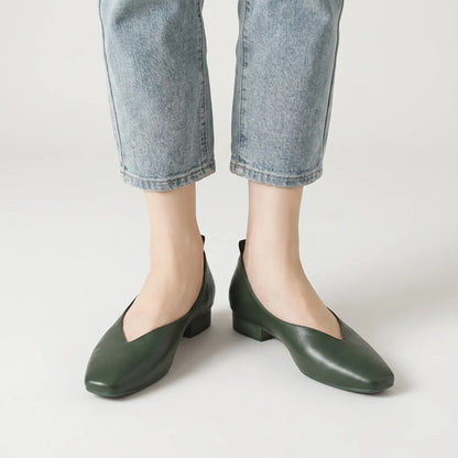 Retro Slip-On Low Heel Flats