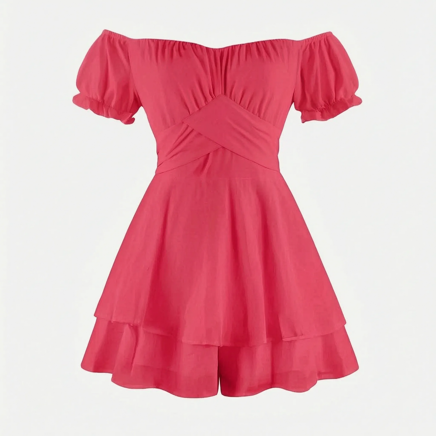 Romperly - Off-Shoulder Short Ruffle Romper