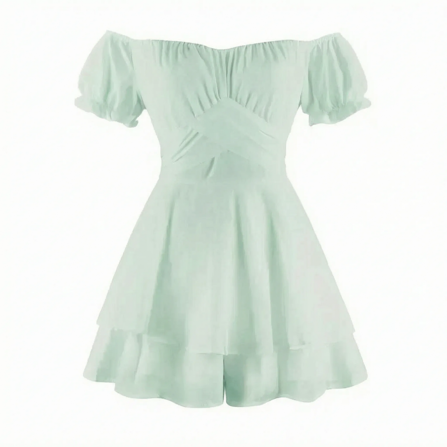 Romperly - Off-Shoulder Short Ruffle Romper