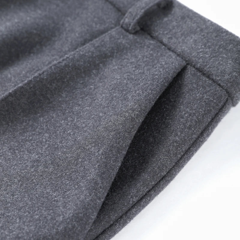 Wrap-Front Wool Suit Set
