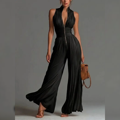 Draped Zip Jumpsuit