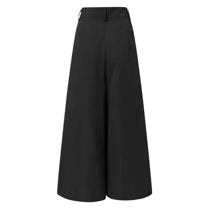 Wide-Leg Pleat Trousers