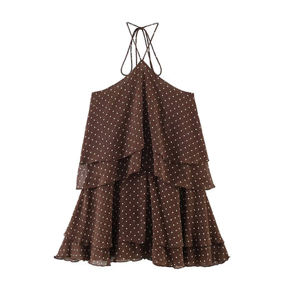 Cafe Dot Halter Mini