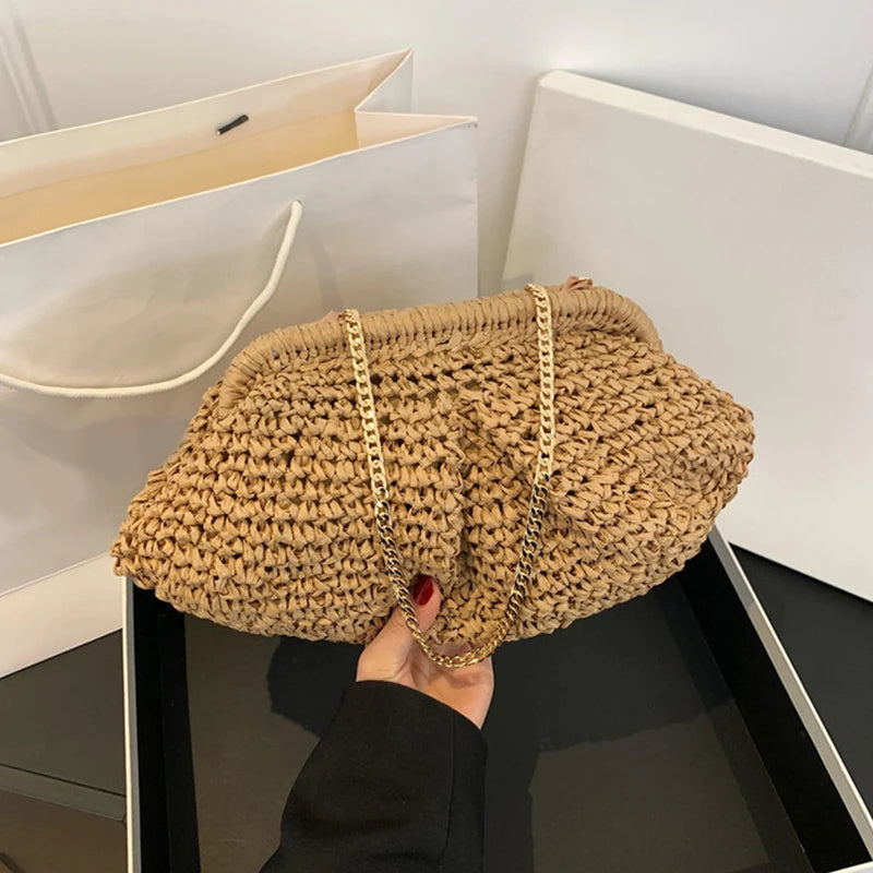 Riviera Raffia Clutch