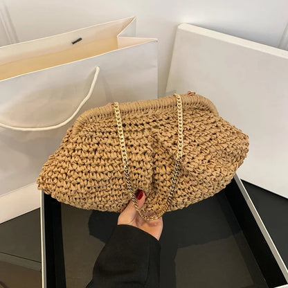Riviera Raffia Clutch