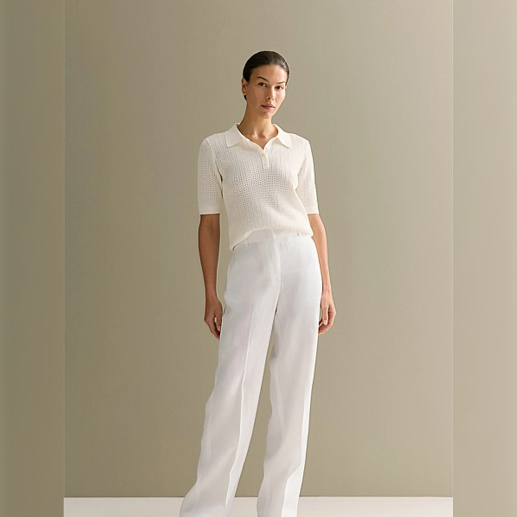 Pointelle Knit Polo