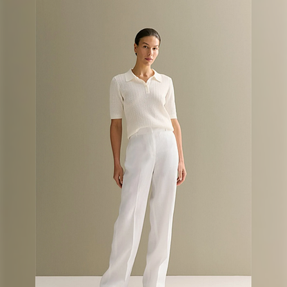 Pointelle Knit Polo