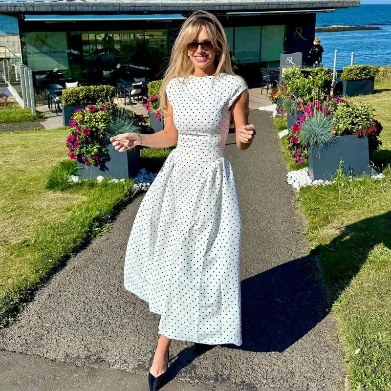 Riviera Polka Dot Midi