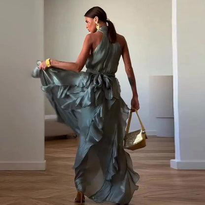 Cascade Ruffle Gown