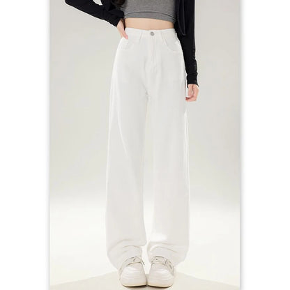 Wide-Leg Straight Trousers