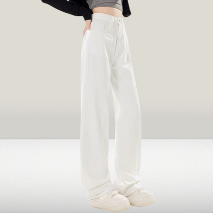 Wide-Leg Straight Trousers
