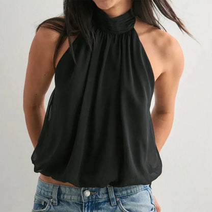 Luna High-Neck Halter Top