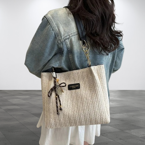 Woven Raffia Tote
