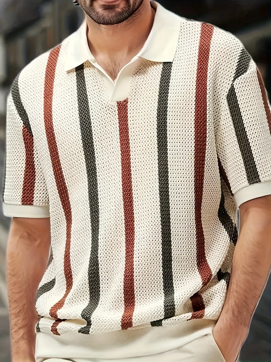 The Coastal Stripe Knit Polo
