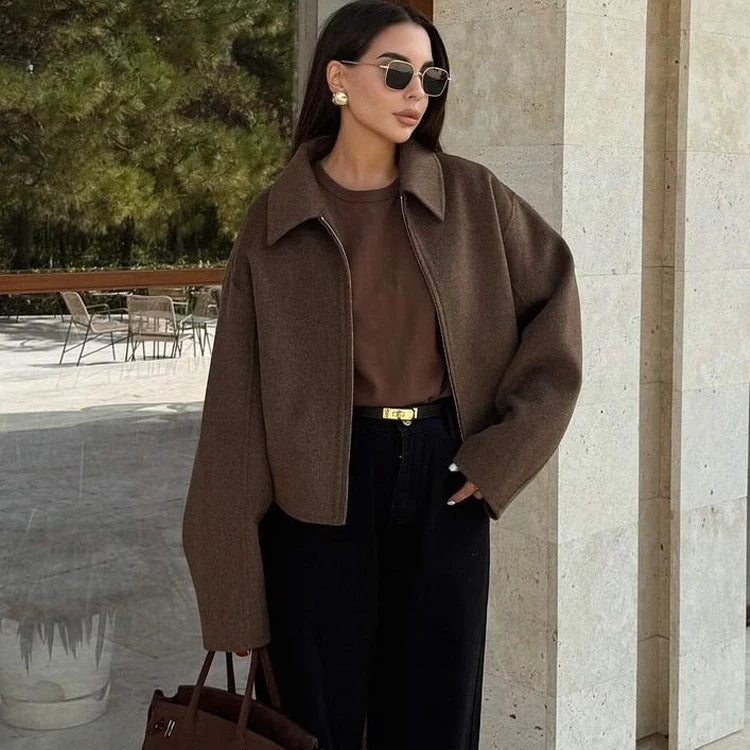 Boxy Crop Zip Jacket
