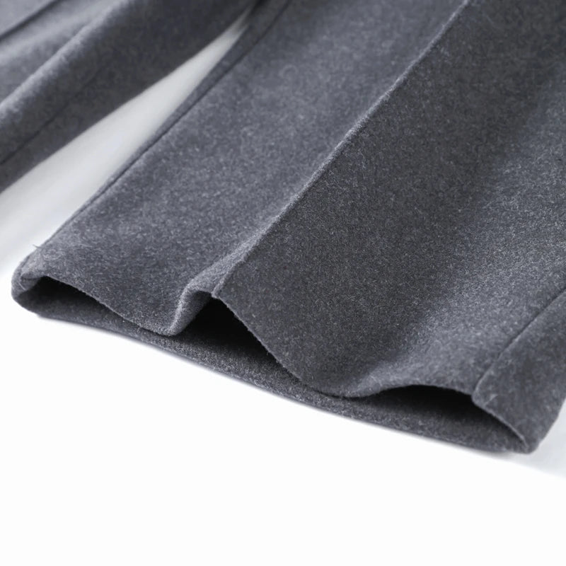 Wrap-Front Wool Suit Set