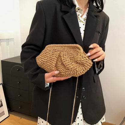 Riviera Raffia Clutch