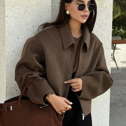 Boxy Crop Zip Jacket