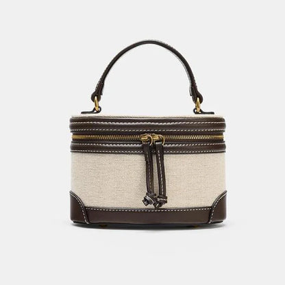 Woven Leather Vanity Bag