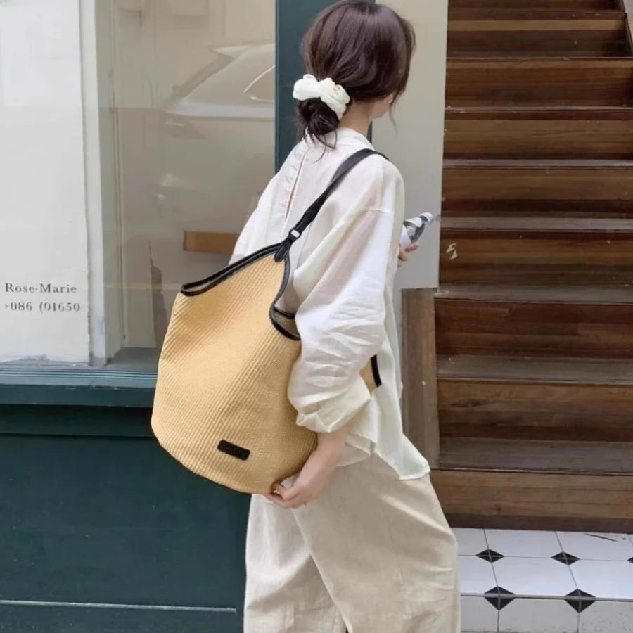 Woven Slouch Tote