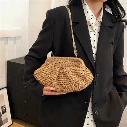 Riviera Raffia Clutch