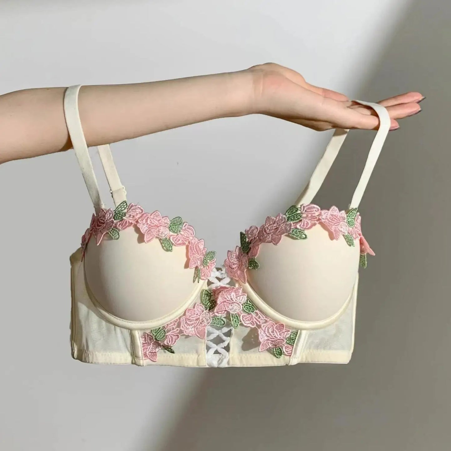 Rosette Lace Bra Set