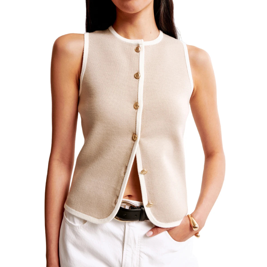Contrast Trim Knit Tank