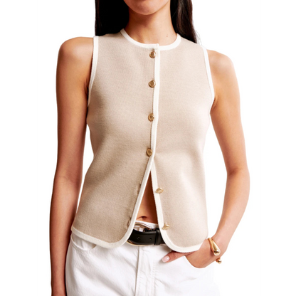 Contrast Trim Knit Tank