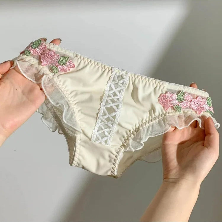 Rosette Lace Bra Set