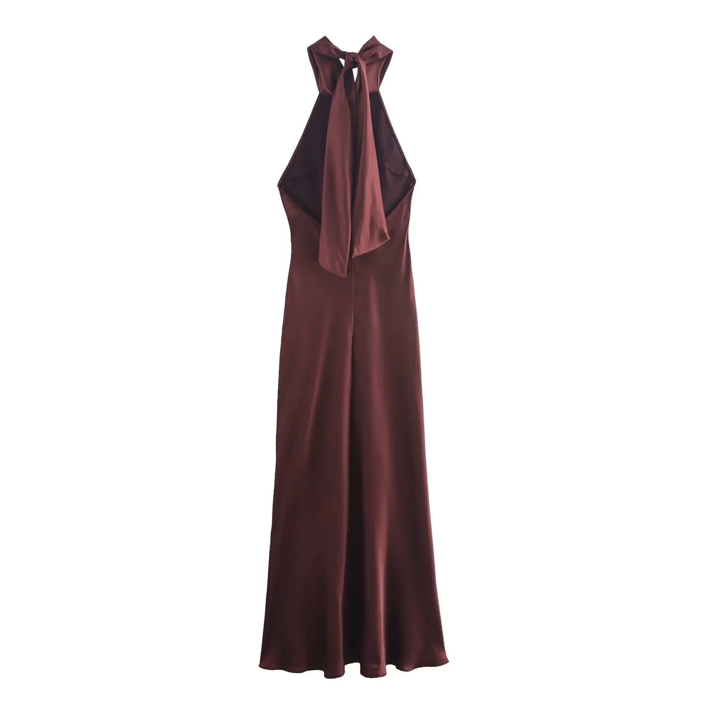 Draped Halter Maxi Dress