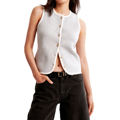 Contrast Trim Knit Tank