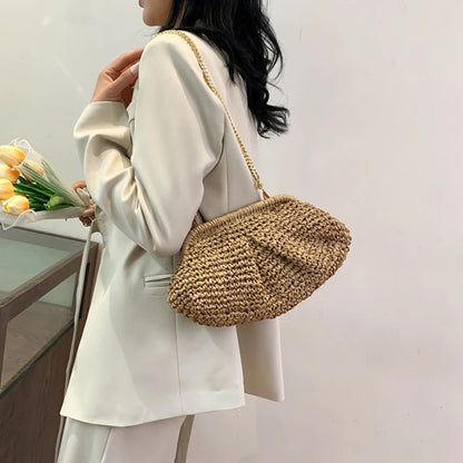 Riviera Raffia Clutch