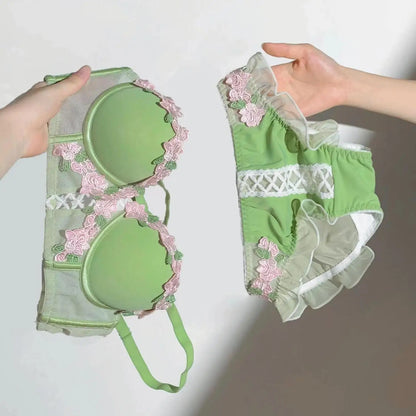 Rosette Lace Bra Set