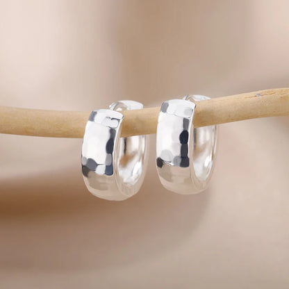 Sculpted Huggie Hoops