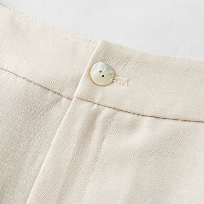 Wide-Leg Pleated Trousers