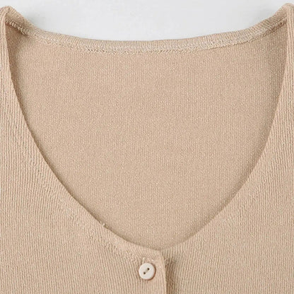 Sculpted Knit Button-Front Mini