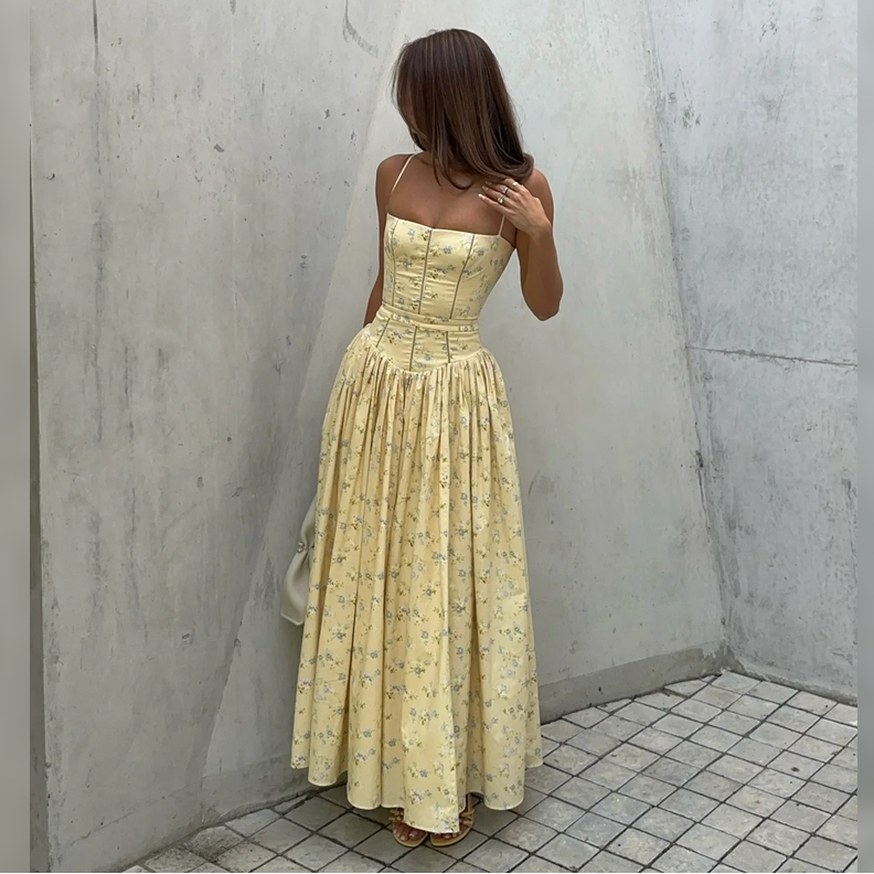Buttercup Bloom Corset Midi