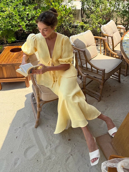 The Riviera Peplum Set