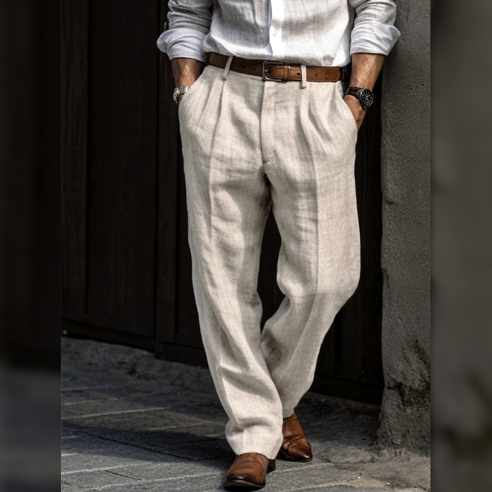The Amalfi Linen Trouser