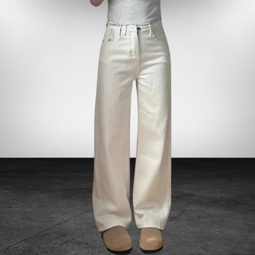 Wide-Leg Straight Trousers
